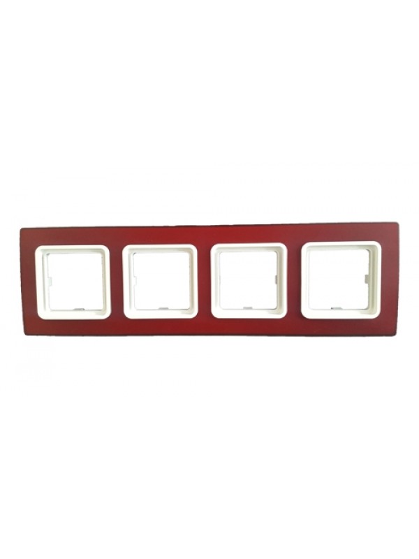 Rama Barva pentru 4 aparate, rubin, Hager cod 29000416